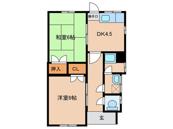 東神明町2丁目貸家の物件間取画像